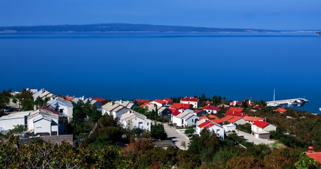 Overlooking the Adriatic Sea , Croatiaの写真素材