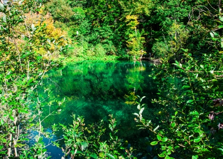 Mountain lakeの写真素材