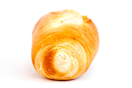 fresh baked rolls on whiteの写真素材