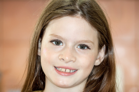 Portrait of young beautiful girlの写真素材