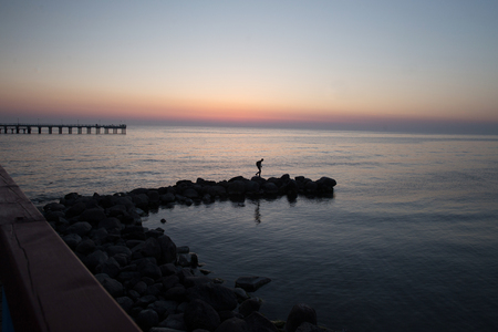 Sunset Palanga Baltic Seaの写真素材