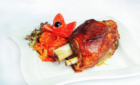 pork knuckle- german courseの写真素材