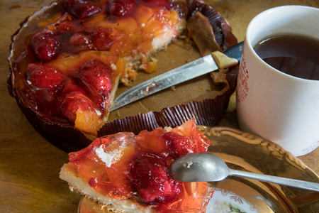 Biscuit with fruits - baking powder, small round, cupcake bread, loosened with baking powderの写真素材