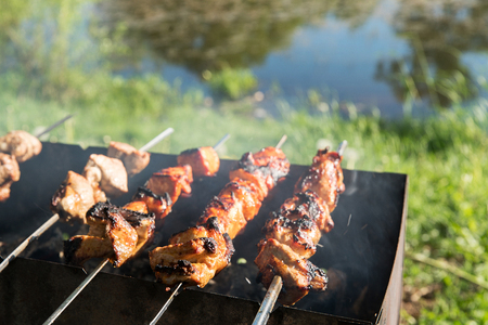 Sashlic ( barbecue ) in Russia Springtime. On May  natureの写真素材