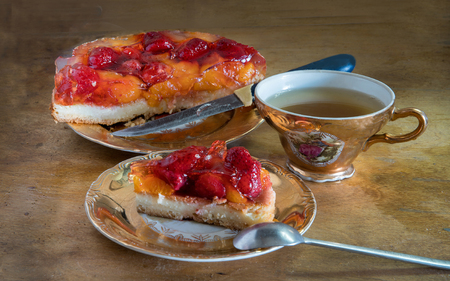 Biscuit with fruits - baking powder, small round, cupcake bread, loosened with baking powderの写真素材