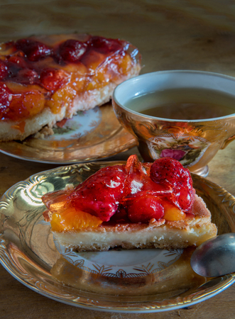 Biscuit with fruits - baking powder, small round, cupcake bread, loosened with baking powderの写真素材