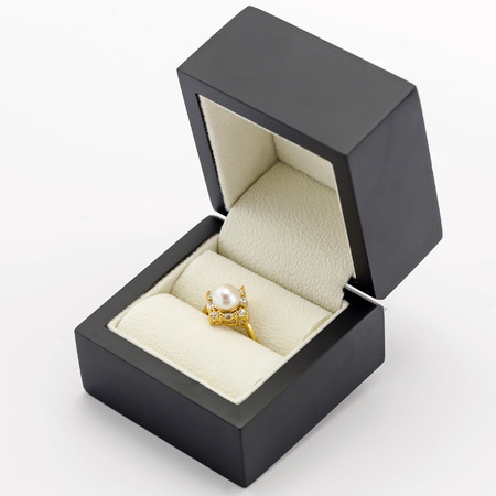 Engagement ring in luxury box