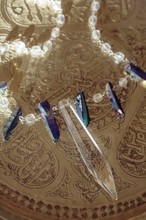 Beautiful necklace inspired by unicornsの写真素材