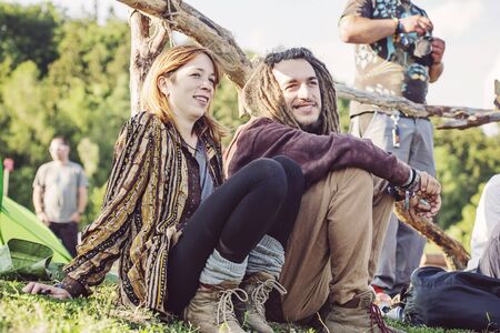 Young Participants of popular Music Festival Funny Moon in Czech Republic, Europe, July 15, 2017のeditorial素材
