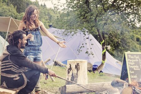 Young Participants of popular Music Festival Funny Moon in Czech Republic, Europe, July 15, 2017のeditorial素材