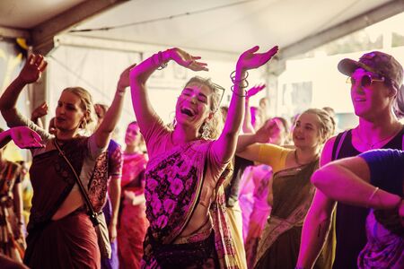 KostrzynÂ nad Odra, Poland, August 4, 2018, Woodstock Poland Rock festival celebrating visitorsのeditorial素材