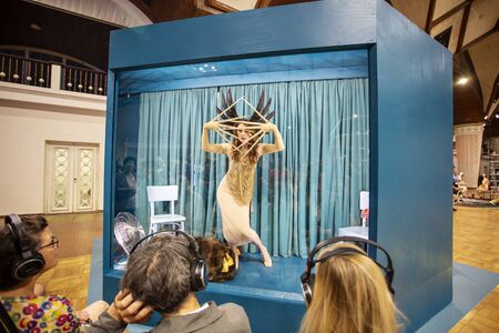 Prague, Czeech republic, June 5, 2019: Prague quadriennale 2019 opening at Industrial palace, PQ 2019のeditorial素材