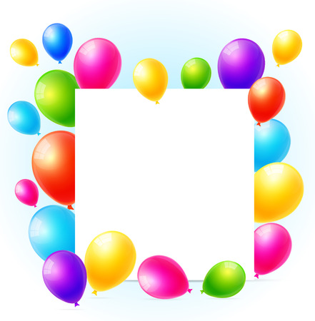 celebration background with colorful balloonsのイラスト素材