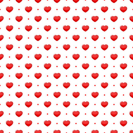 red hearts seamless pattern background vectorのイラスト素材