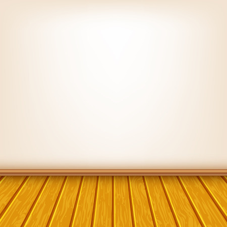 home wall with wooden floor vectorのイラスト素材
