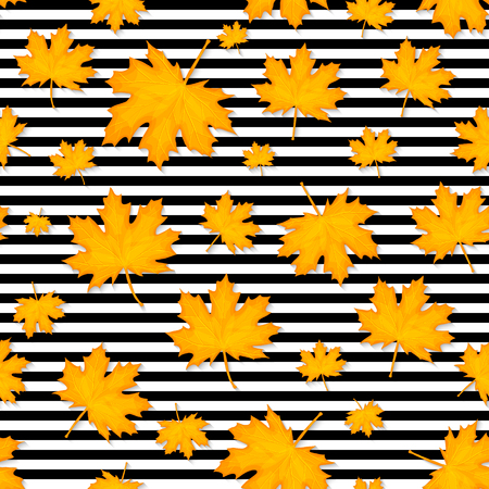 Autumn leaves seamless pattern vector backgroundのイラスト素材