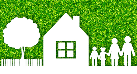 Happy family concept vector backgroundのイラスト素材