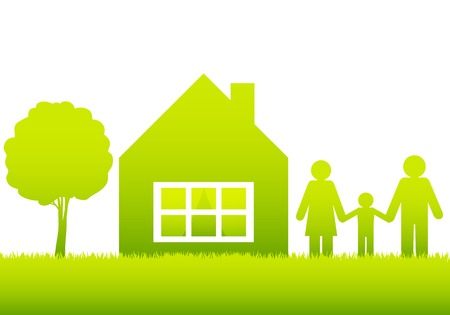 Happy family concept vector backgroundのイラスト素材