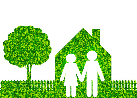 Happy family concept vector backgroundのイラスト素材