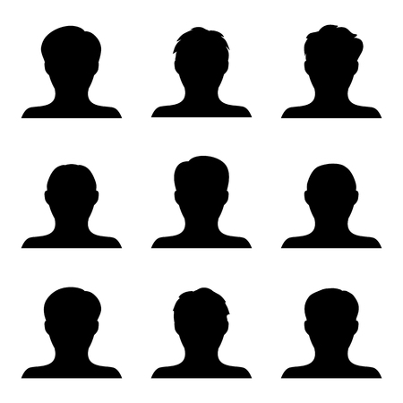 Vector set of people icons isolated on white backgroundのイラスト素材