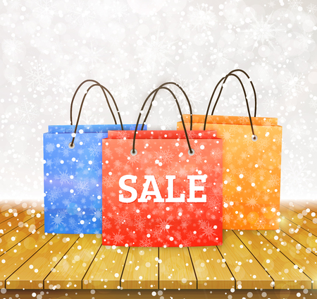 Christmas shopping vectorのイラスト素材