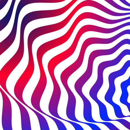 Colorful abstract wavy stripes background. Vector illustrationのイラスト素材