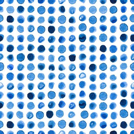 Watercolor seamless pattern background with hand drawn circlesの写真素材