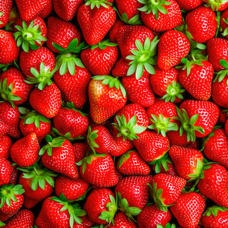Fresh ripe strawberries backgroundの素材