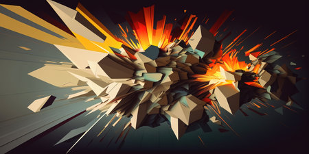 background in modern minimalist cubist style. Generative AIの素材