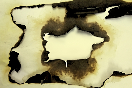 Burnt paper as the backgroundの写真素材