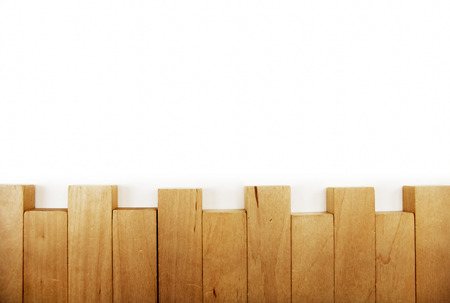 Wooden planks isolated on white background.の写真素材