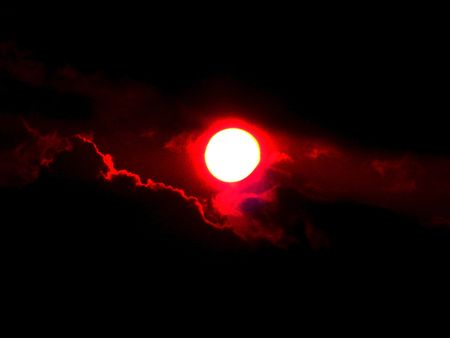 sun in dusk