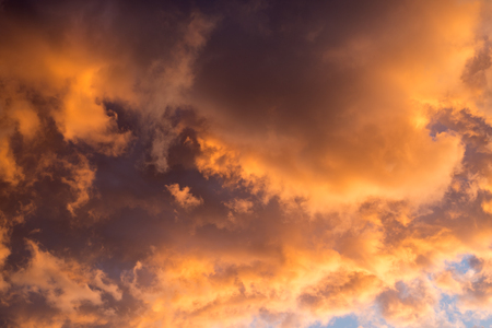 Beautiful stormy sunset sky in Montrealの写真素材