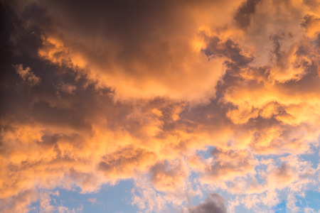 Beautiful stormy sunset sky in Montreal