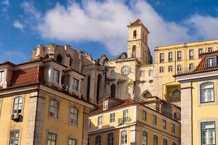 Convento do Carmo in Lisbon, Portugalの写真素材