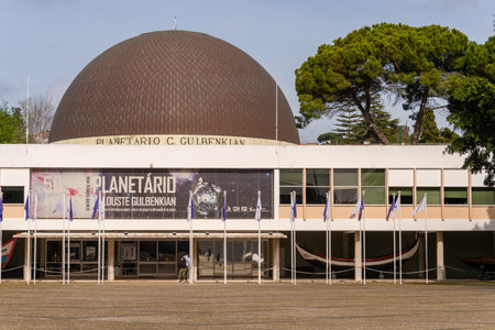 Lisbon, Portugal - 2 March 2020: Facade of Gulbenkian Planetariumのeditorial素材