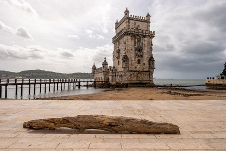 Lisbon, Portugal - 2 March 2020: The historic 16th-century Belem Towerのeditorial素材