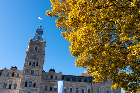 Quebec City, Canada - 5 October 2019: National Assembly of Quebec in the autumn seasonのeditorial素材