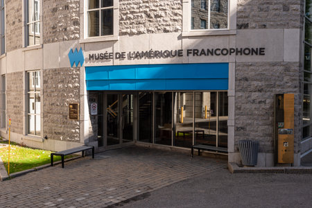 Quebec City, CA - 5 October 2019: Entrance of the Musee de l'Amerique francophone