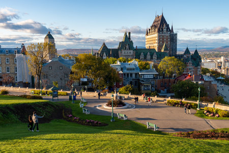Quebec City, Canada - 4 October 2019: Chateau Frontenac in the Old Quebec Cityのeditorial素材