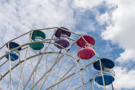 Montreal, Canada - 4 June 2017: Ferris Wheel at the finish site of annual "Tour de L'Ãle.のeditorial素材