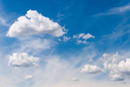 Blue sky with white cloudsの写真素材