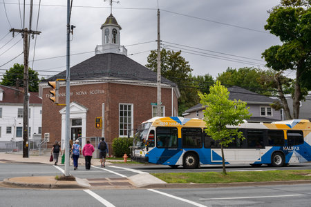 Halifax, Canada - 9 August 2021: Halifax Transit Bus on the street