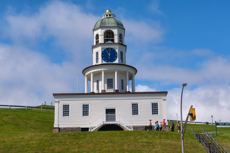 Halifax, Nova Scotia, Canada - 11 August 2021: Old Town Clock near Halifax Citadel