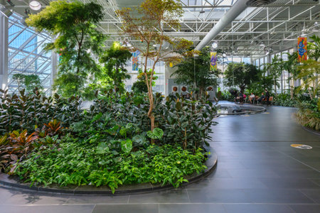 Calgary, Alberta, Canada - 27 September 2021: Devonian Gardens inside The Core Shopping Centre in downtown Calgaryのeditorial素材