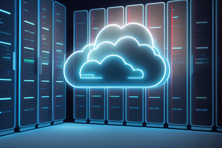 Cloud storage technology concept - AI generatedの素材