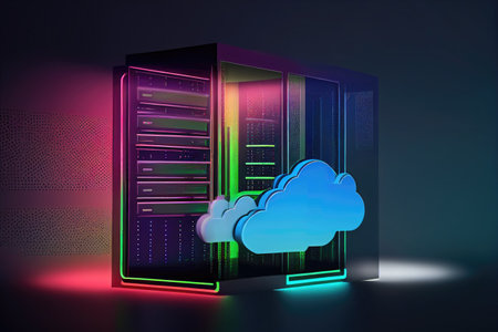 Cloud storage technology concept - AI generatedの素材