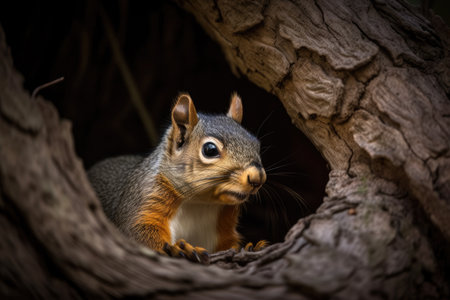 Cute little red squirel - Generative AIの素材