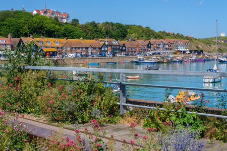 Folkestone, UK - 9 July 2023: Folkestone Harbour Swing Bridgeのeditorial素材