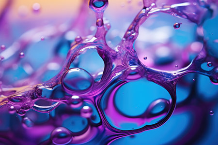 Abstract background, oil drops on water surface - Generative AIの素材